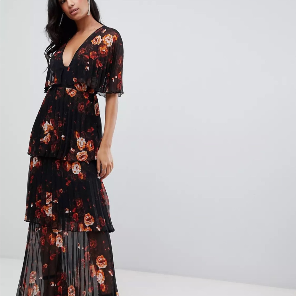 ASOS Floral Tiered Dress Size 6